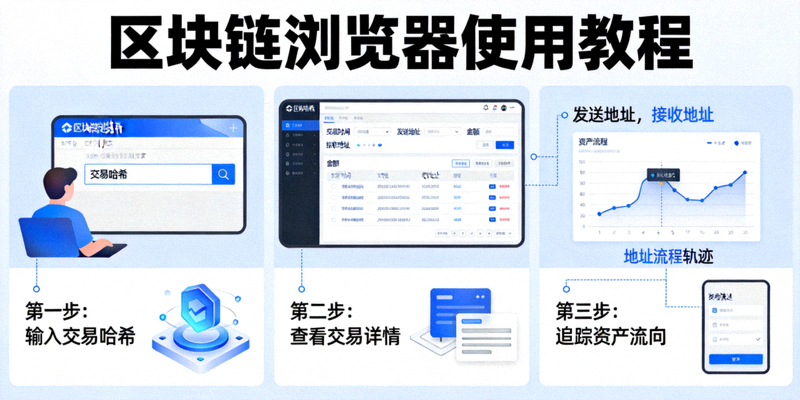 区块链浏览器使用教程：展示如何通过交易哈希追踪资产流向和交易详情